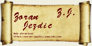 Zoran Jezdić vizit kartica